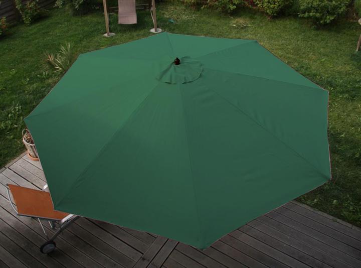 Actual product image Mendler Parasol Florida, Ø 3,5m Polyester/Wood 7kg - green (3.50 m)