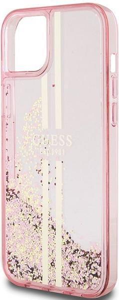 Image du produit Guess GUHCP15MLFCSEGP iPhone 15 Plus / 14 Plus 6.7" różowy/pink hardcase Liquid Glitter Gold Stripes (Apple iPhone 15 Plus, Apple iPhone 14 Plus)