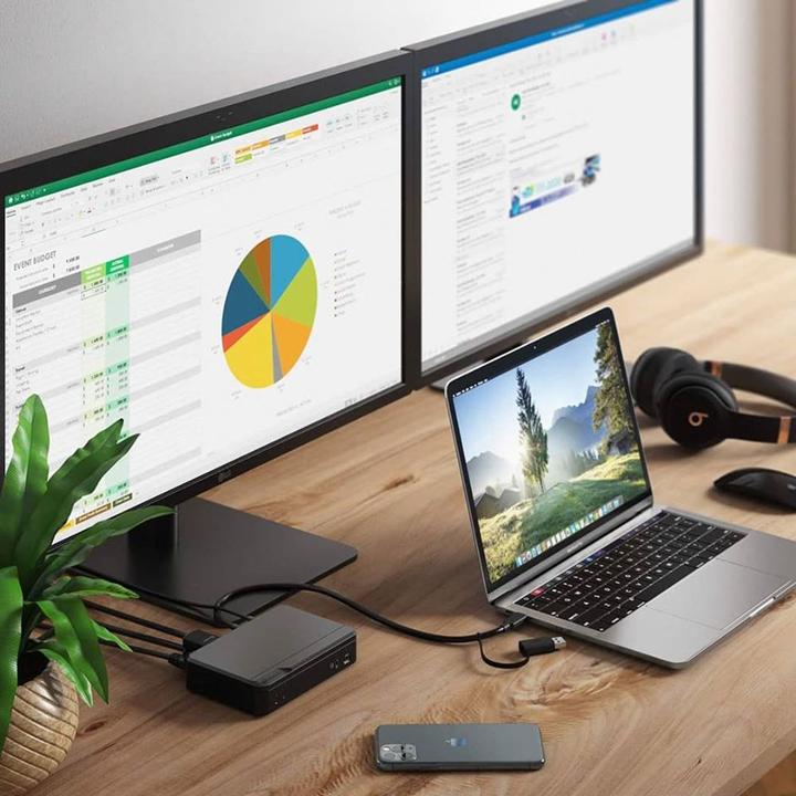 Produktbild Alogic Docking Station Universal Twin HD USB-C & USB-A (USB-C, USB-A, 10 Ports)