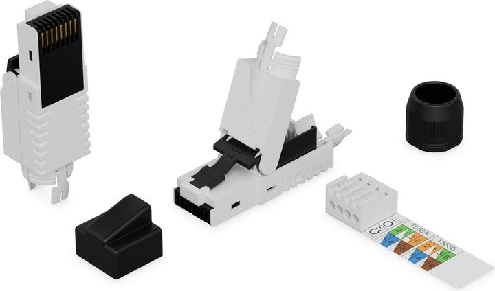 Produktbild Digitus CAT 6A Stecker fur Feldmontage ungeschirmt AWG 27/7 bis 22/1 Massiv- und Litzenleiter