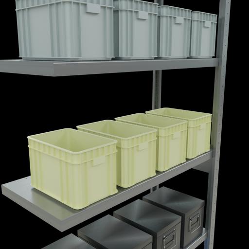 Produktbild Schulte Lagertechnik Stecksystem Anbauregal MULTIplus250 mit Längenriegel