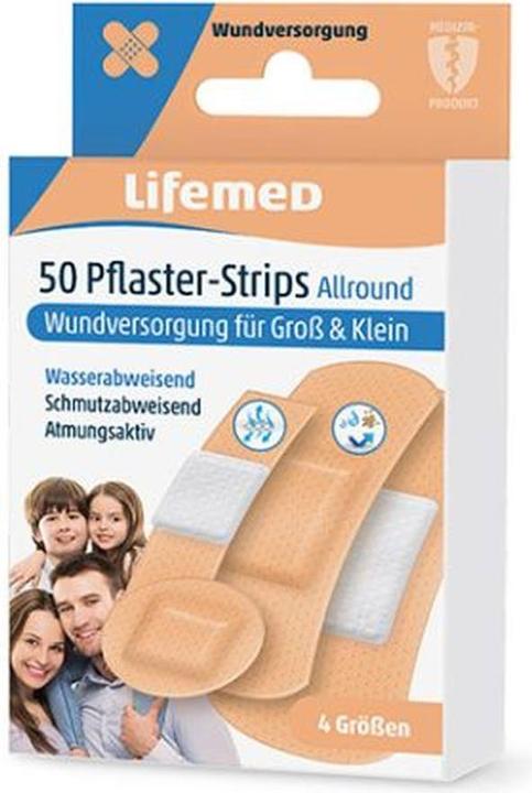 Lifemed Pflaster-Strips „Allround“ 4 Grössen hautfarben, Inhalt: 50 St. 25 mm, rund (50 x)