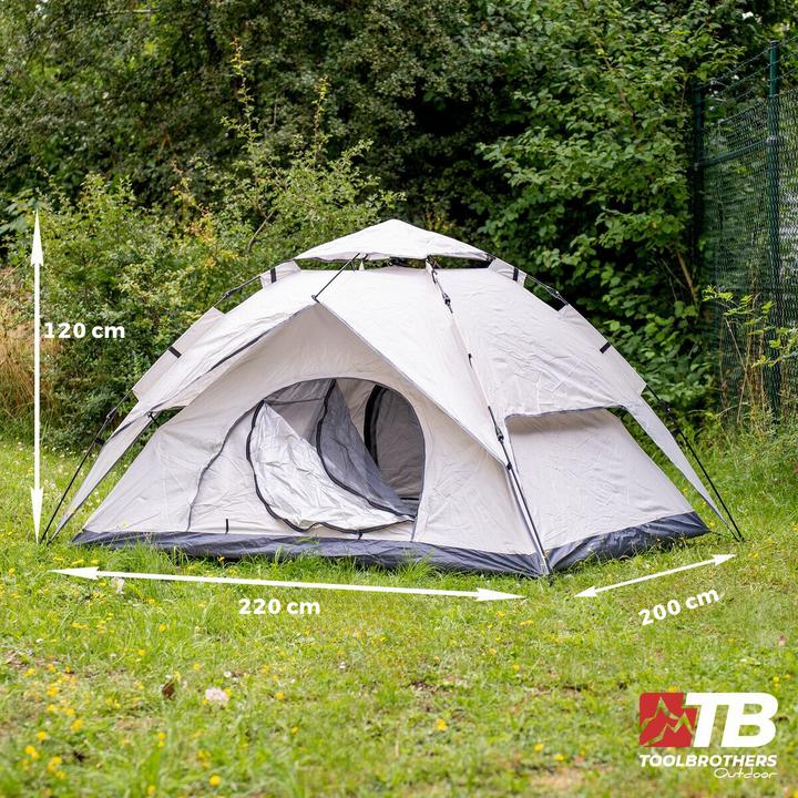 Produktbild Tool Brothers (BUNDLE) Toolbrothers Outdoor-Set Camping Zelt 2 Personen Hydrauliksystem mit Isoliermatte+Schlafsa (3.80 kg, 2 Personen)