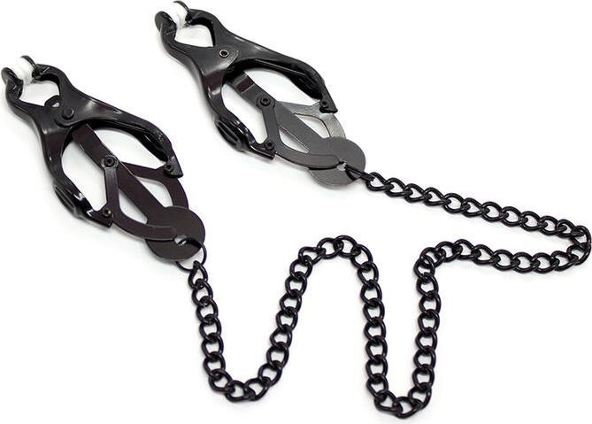 Actual product image Ohmama Dark Chain Japanese Nipple Clamps