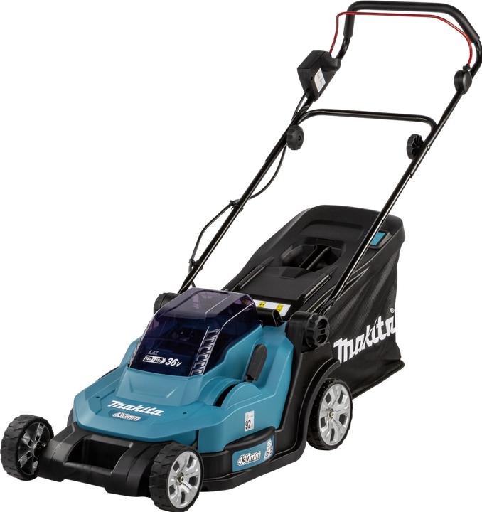 Produktbild Makita DLM432PT2 Akku-Rasenmäher 2X18V, 43cm, 2X5,0Ah Li-Ion DC18RD, 3 (Akkubetrieb)