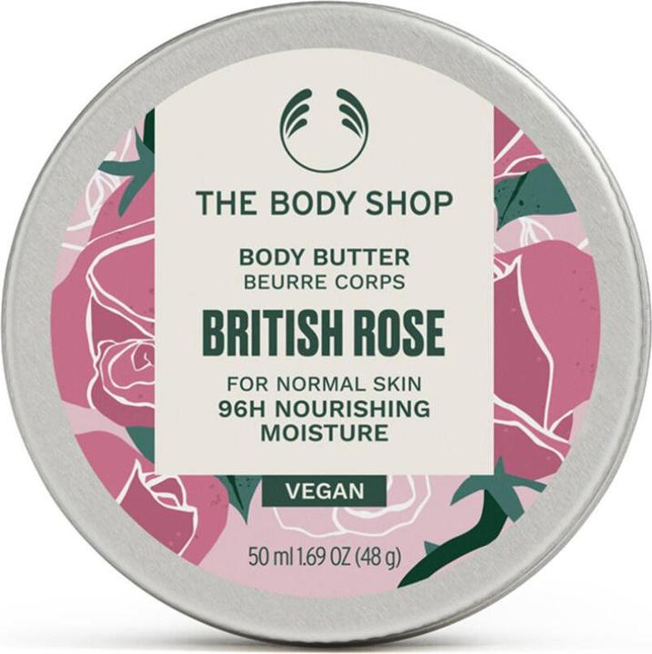 Image du produit Body Shop - Beurre corporel pour peau normale Rose britannique (beurre corporel) 50 ml (Beurre corporel, 50 ml)
