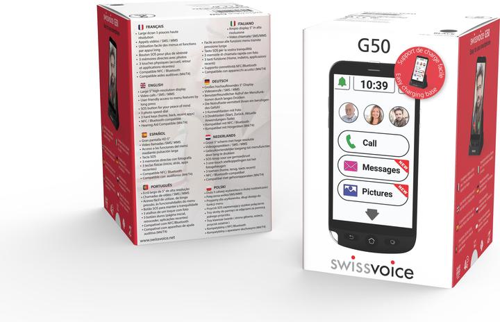 Produktbild Swissvoice G50 (16 GB, Schwarz, 5", Single SIM, 5 Mpx, 4G)