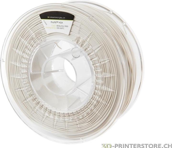 Produktbild 3d-printerstore.ch ASA ProFill Filament 1.75mm 1kg white (ASA, 1.75 mm, 1000 g, Weiss)