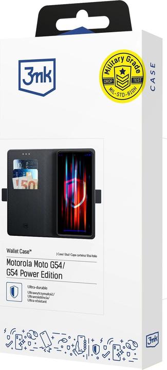 Actual product image 3MK Wallet Case Motorola Moto G54/Power Edition czarny/black (Motorola Moto G54)