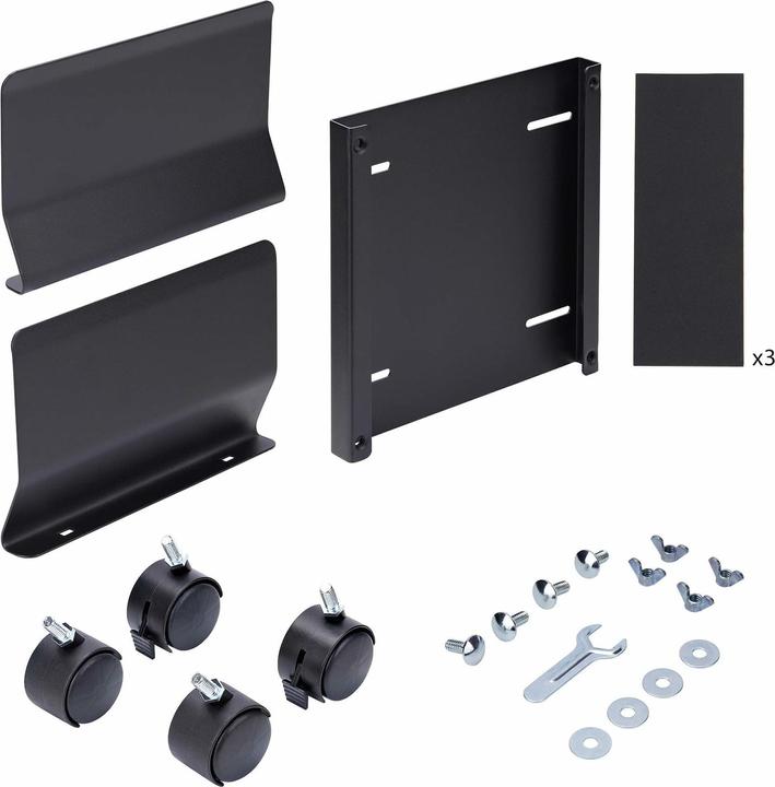 Produktbild StarTech com CPUMOBILESTND, Cart CPU-Halterung, Tower, 21 kg, Schwarz, Schraube, 4 Rad/Räder