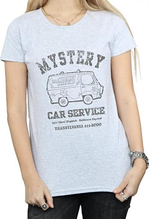 Actual product image Scooby Doo Womens/Ladies Mystery Car Service Boyfriend T-Shirt (L)