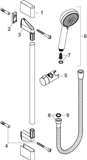 Actual product image hansgrohe Shower set CROMETTA 100 VARIO (4 Beam types, 16 l/min)