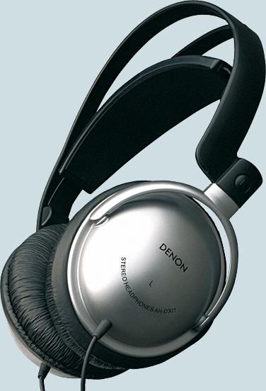 Actual product image Denon AH-D301, closed stereo headphones, silver