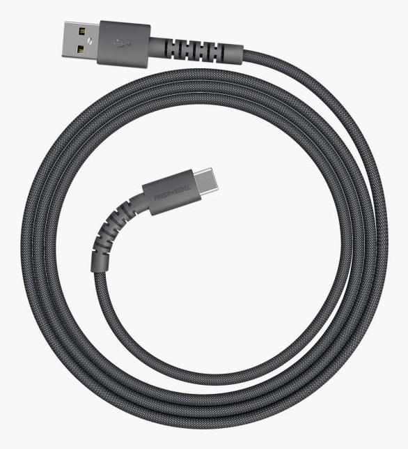 Produktbild Fresh'N Rebel Fresh 'n Rebel USB-A zu USB-C silicon geflochtenes Kabel "FlexWave" 70cm, Storm Grey (0.70 m, 18 W)