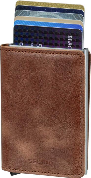 Actual product image Secrid Slimwallet Vintage Cognac-Silver