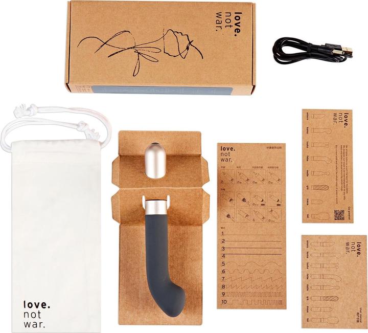 Actual product image Lovehoney x Love Not War Love Sustainable Rechargeable G-Spot Vibrator