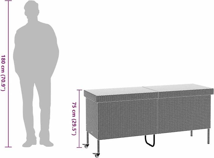 Actual product image VidaXL Garden chest with castors