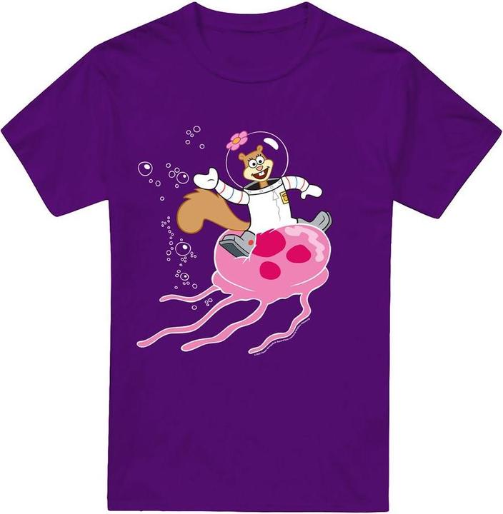 Spongebob Squarepants Sandy Rides The Jellyfish TShirt