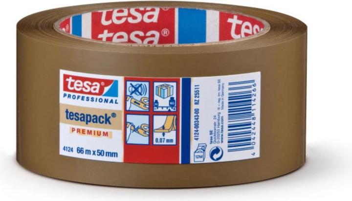Actual product image tesa tesapack ULTRA STRONG Parcel Tape - PVC packing tape for tight packing and secure bundling (50 mm)