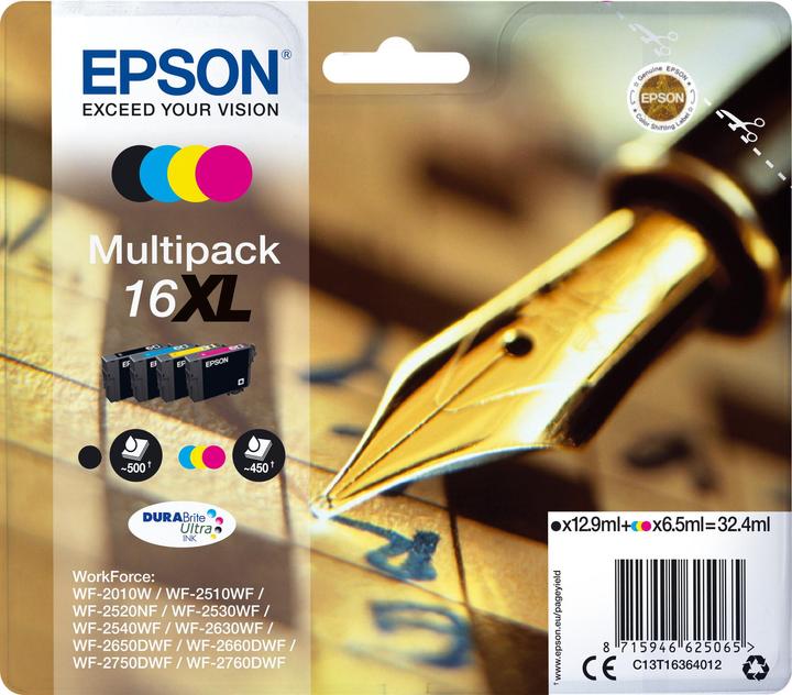 Produktbild Epson Ink Cartridge Black/Colour 16x (M, C, Y, BK)