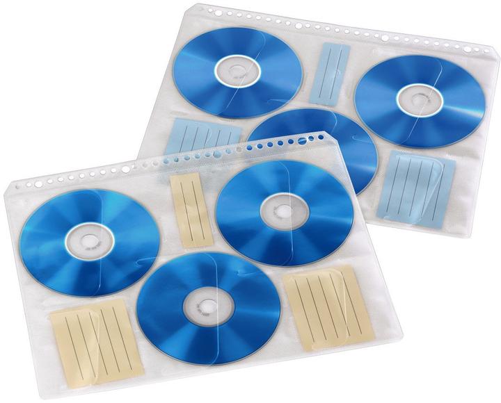 Image du produit Hama 1x10 pochettes d'index pour CD-ROM