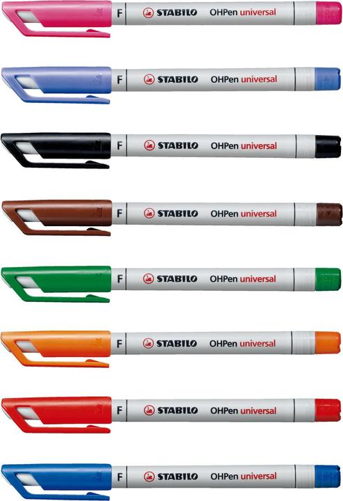 Actual product image STABILO 10 OHPen universal markers red 0.7 mm non-permanent (Red, 0.70 mm, 1 x)