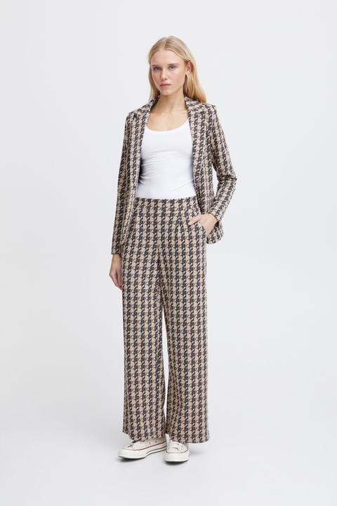 Actual product image Ichi IHKATE HOUNDSTOOTH WIDE PA 20120296 (L)