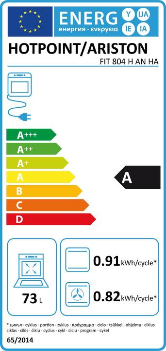 Label énergétique Hotpoint Four Ariston A