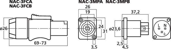 Produktbild HQ Power NAC3FCA PowerCon
