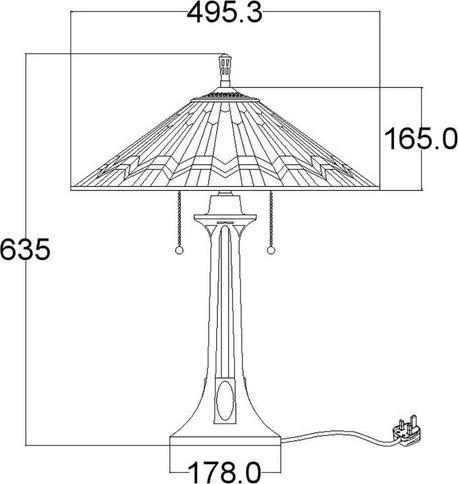 Immagine prodotto Elstead Lighting Alcott lampada da tavolo E27 a 2 pieghe Valiant Bronze (E27)