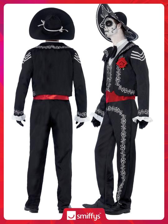 Actual product image Smiffys Day Of The Dead - Dia De Los Muertos - Senor Bones (XL)