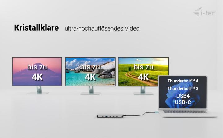 Actual product image i-tec USB-C Nano 3x LCD Dock (USB-C, 3 Ports)