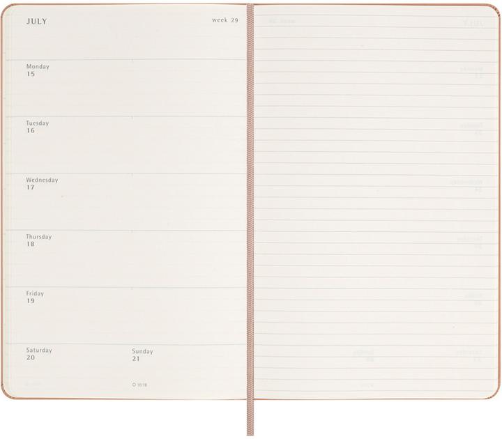 Produktbild Moleskine 12 Monate Wochen Notizkalender 2024, Large/A5, Sandbraun (A5, Harter Einband, Englisch)