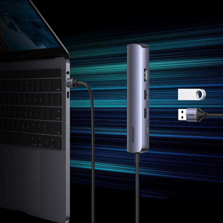Immagine prodotto Ugreen Da USB-C a 2x USB-A (USB-C, 5 Porti)