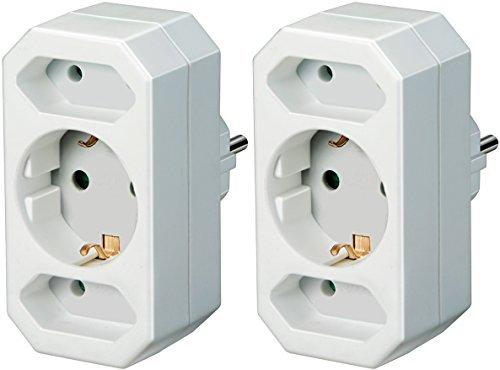 Brennenstuhl Adapterstecker Schutzkontakt 3fach weiss (3 x, CEE 7/3)
