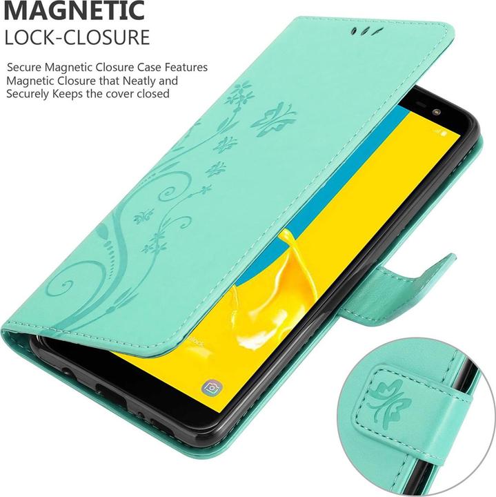 Image du produit Cadorabo Couverture du livre de fleurs (Samsung Galaxy J6 (2018))