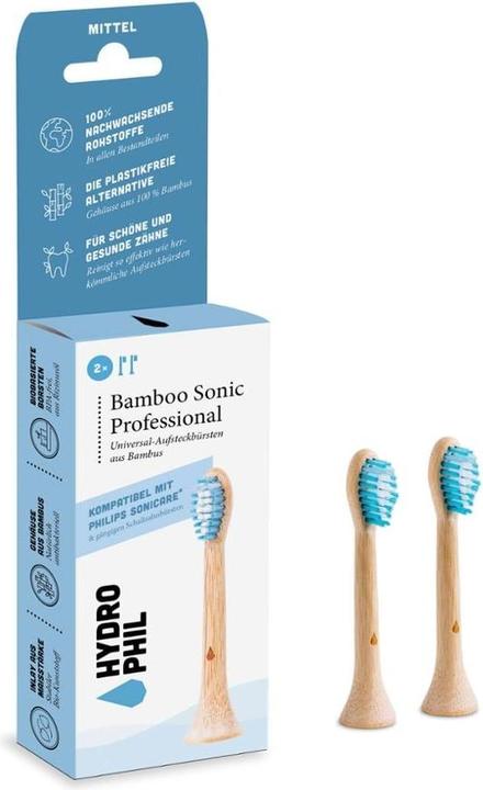 Actual product image Hydrophil Universal clip-on brushes made of bamboo (2 x)
