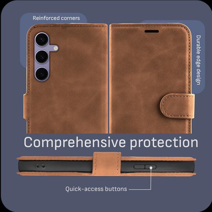 Produktbild Cazy Premium-Geldbörsen-Etui, Magnetisches Geldbörsen-Etui, Kartenfächer, Ständer (Samsung Galaxy S25+)