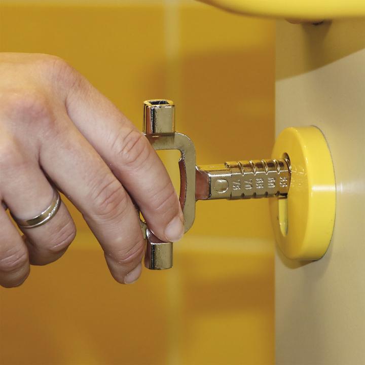 Produktbild Dulimex Universal-Bauschlüssel mit Messskala, Gesamtlänge 195 mm, Stahl vernickelt