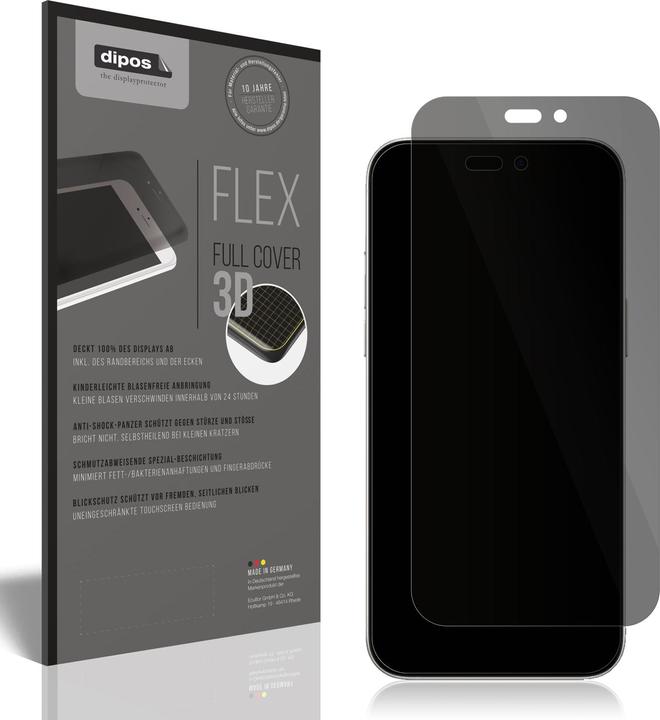 Produktbild Dipos Privacy Sichtschutzfolie Full Cover (1 Stück, Apple iPhone 16 Plus)