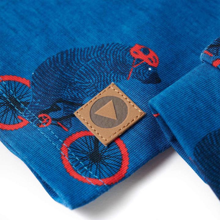 Produktbild VidaXL Kinderpyjama mit Langen Ärmeln Petrolblau 104,Material (104)