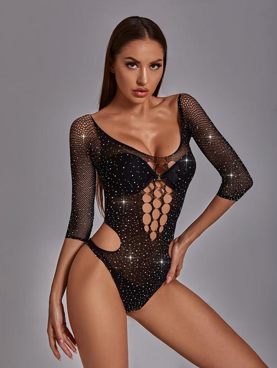 Produktbild Christine Le Duc Trendy Glitzerbody schwarz (One Size)