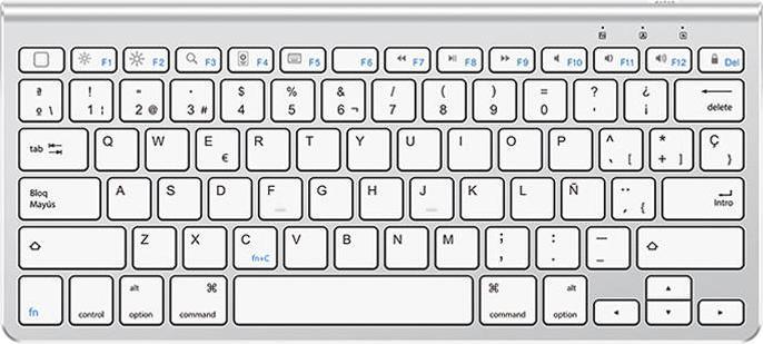Actual product image Omoton Wireless iPad keyboard KB088 with tablet holder (silver) (iPad)