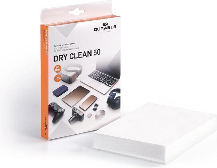 Actual product image Durable Dry Clean wipes 50 wipes (50 x)