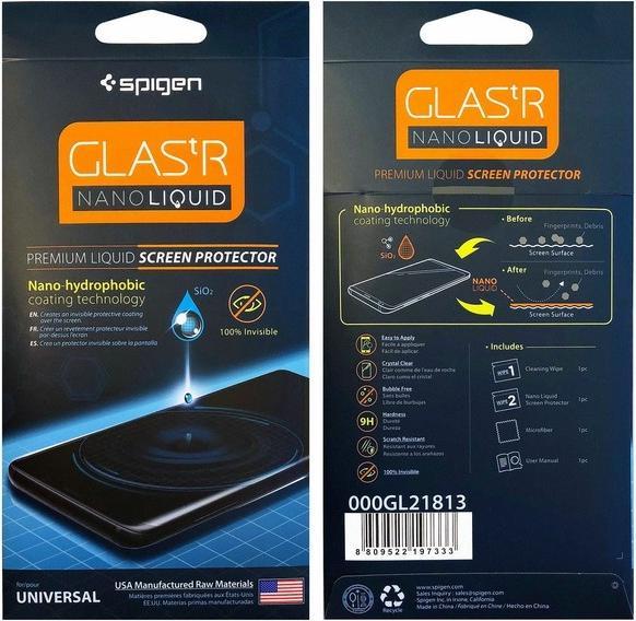 Actual product image Spigen Glass.tR Nano Liquid (1 Piece, Samsung Galaxy S9, Samsung Galaxy S9+)