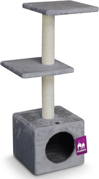 Actual product image Petrebels Cheap Bastards Boston 90 scratching post (90 cm, Light grey)