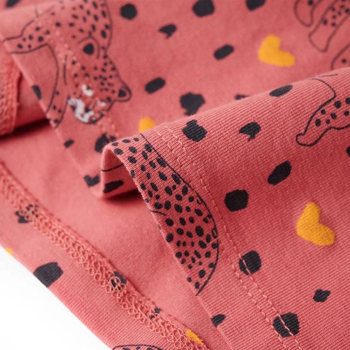 Produktbild VidaXL Kinderpyjama mit Langen Ärmeln Altrosa 128,Material: 95 (128)