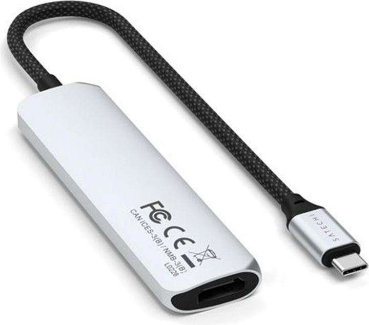 Actual product image Satechi Slim 4 Multiport Hub Silver (USB-C, 4 Ports)