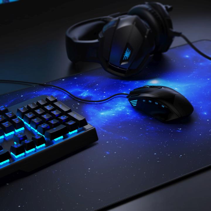 Produktbild CSL Gaming Mauspad, extra gross, 1200 x 400 x 3 mm Mausmatte XXXL, Rutschfest, Space