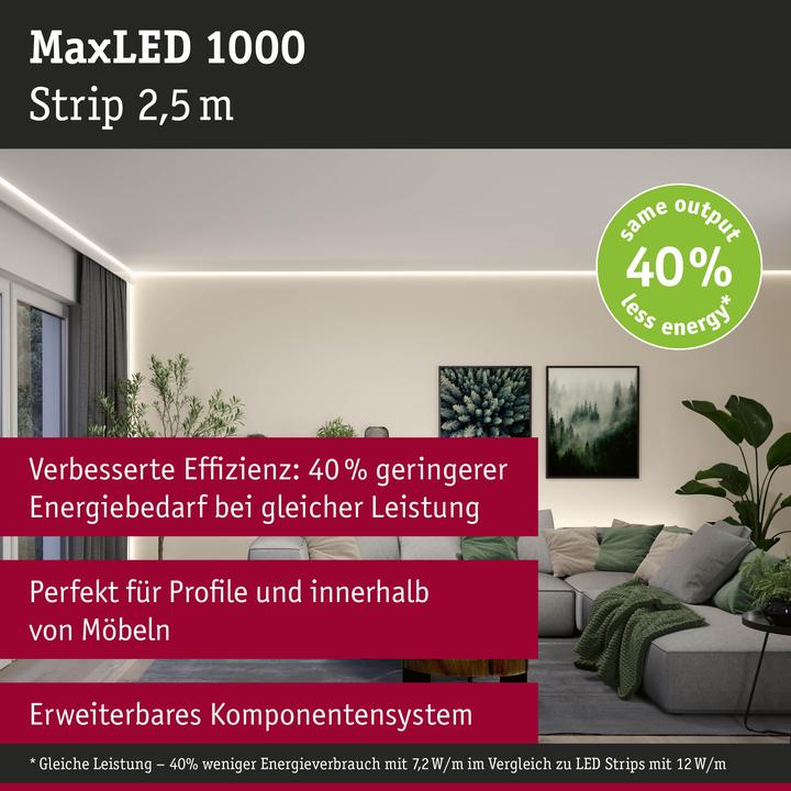 Image du produit Paulmann MaxLED 1000 Stripe (Blanc chaud, 250 cm, Intérieur)